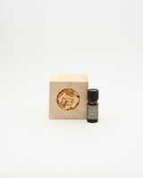 100% naturreines ätherisches Zirbenöl mit Holzwürfel 