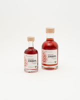 Zirbenliköre in Glasflasche, Größenvergleich 100ml und 200ml